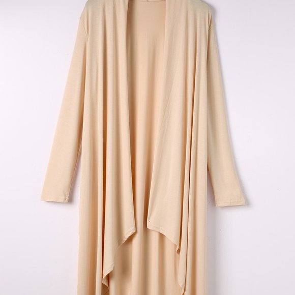 Make an offer!! Apricot Long Sleeve Pockets High Low Open Front Cardigan - Picture 8 of 13
